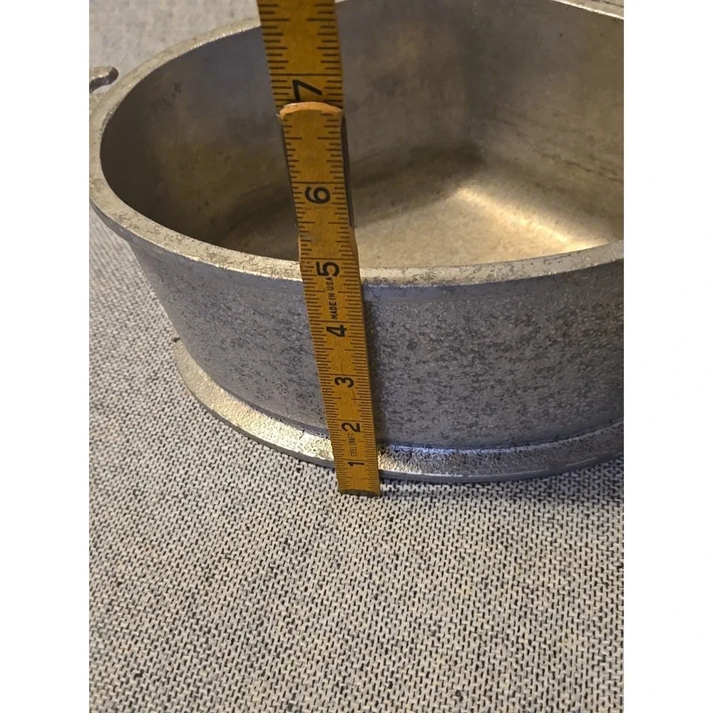 Vintage Guardian Service Ware 2-Qt Triangle Pot w/ Original Metal Hammered Lid